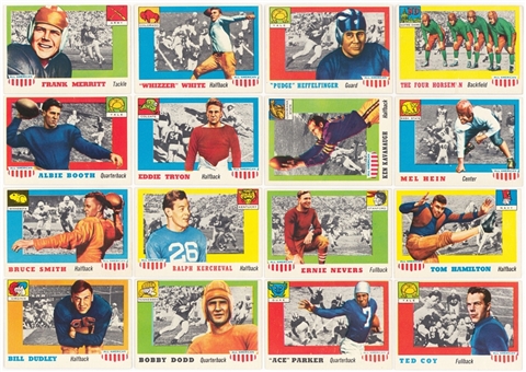 1955 Topps All American Set of Sixteen (16) Cards Including Four Horsemen 